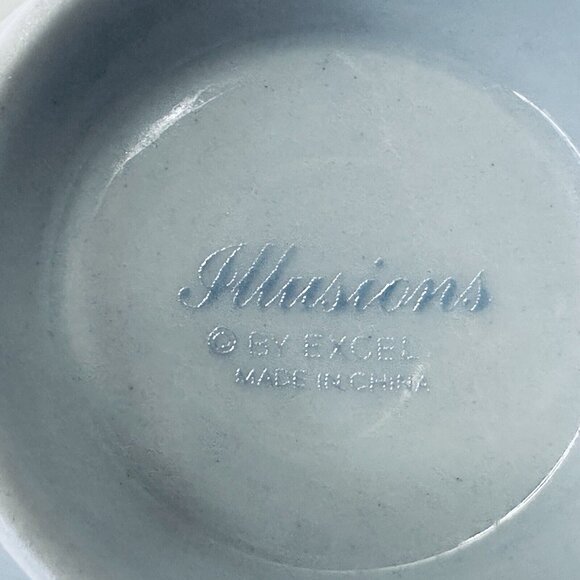 Excel, Scene I, Illusions, 2 Footed Cups, Ring Of Flowers/Rim Discontinued VTG - Picture 7 of 12